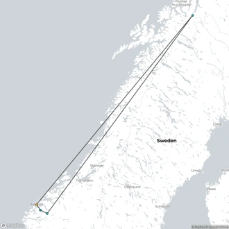 tourhub | Crooked Compass | Nordic Bites & Fjord Sights in Classe | Tour Map