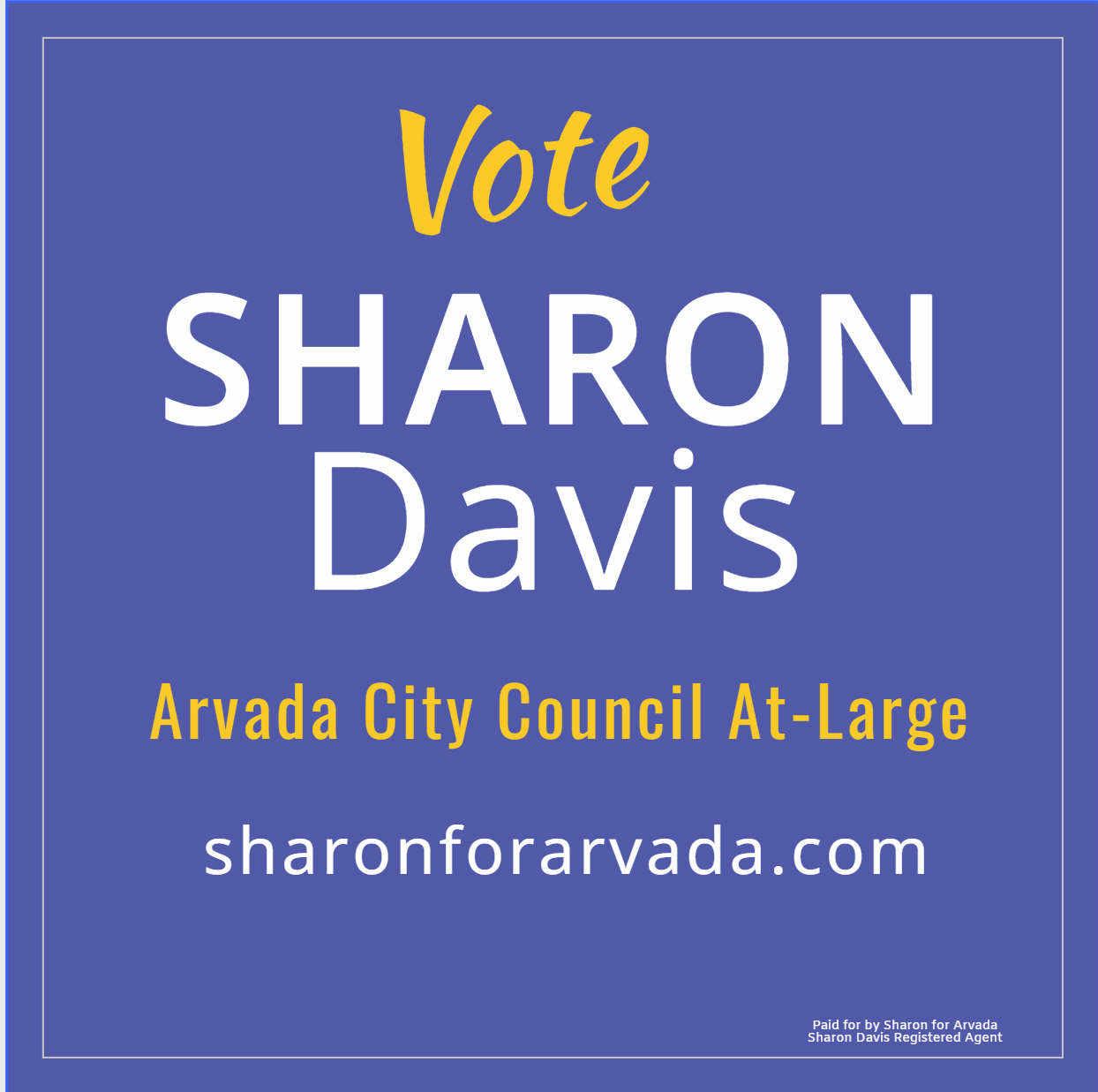 Sharon For Arvada logo