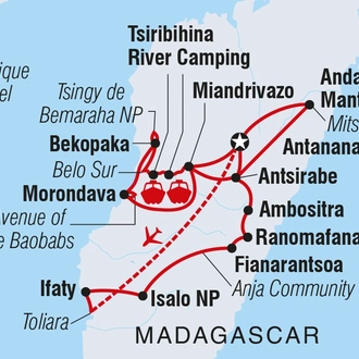 tourhub | Intrepid Travel | Madagascar in Depth | Tour Map