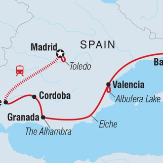 tourhub | Intrepid Travel | Premium Spain | Tour Map