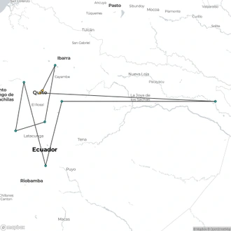 tourhub | Ecuador Galapagos Travels | 12 Days Ecuador’s Greatest Hits: A Bucket-List Adventure | Tour Map