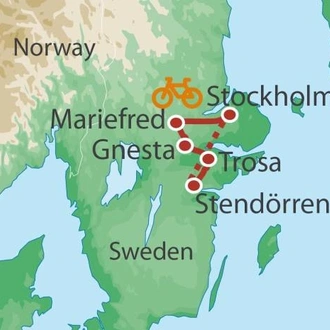 tourhub | UTracks | Sweden: Land of Lakes and Castles | Tour Map