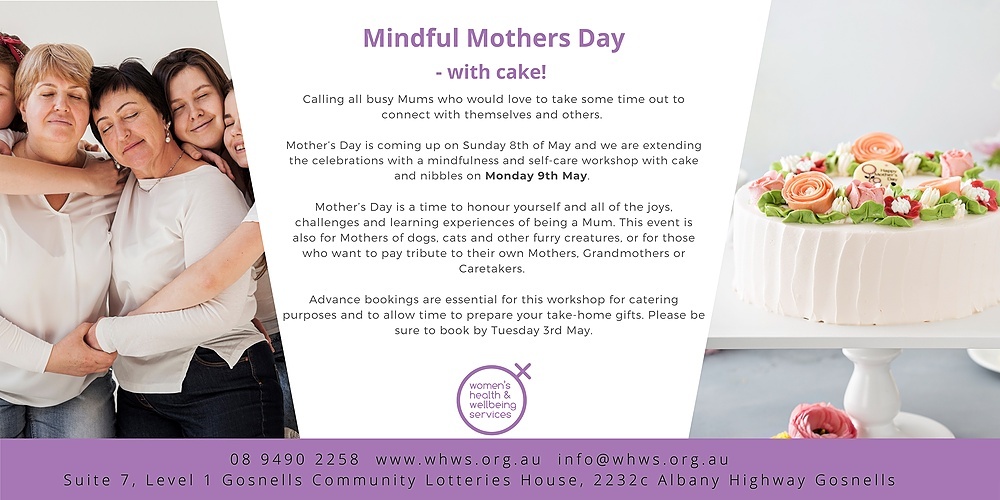 Mindful mothers day - with cake