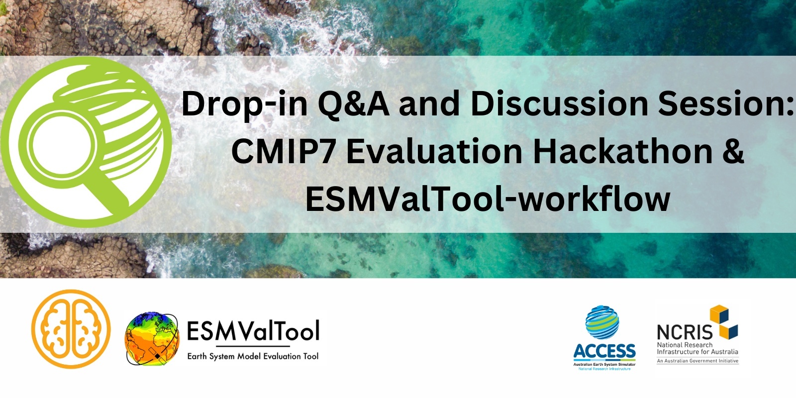 Banner image for Drop-in Q&A and Discussion Session: CMIP7 Evaluation Hackathon & ESMValTool-workflow