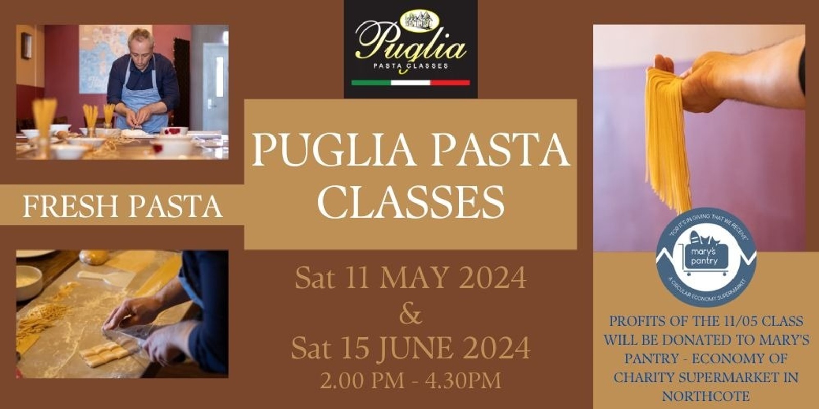 Banner image for Puglia Pasta Classes: Fresh Pasta workshop