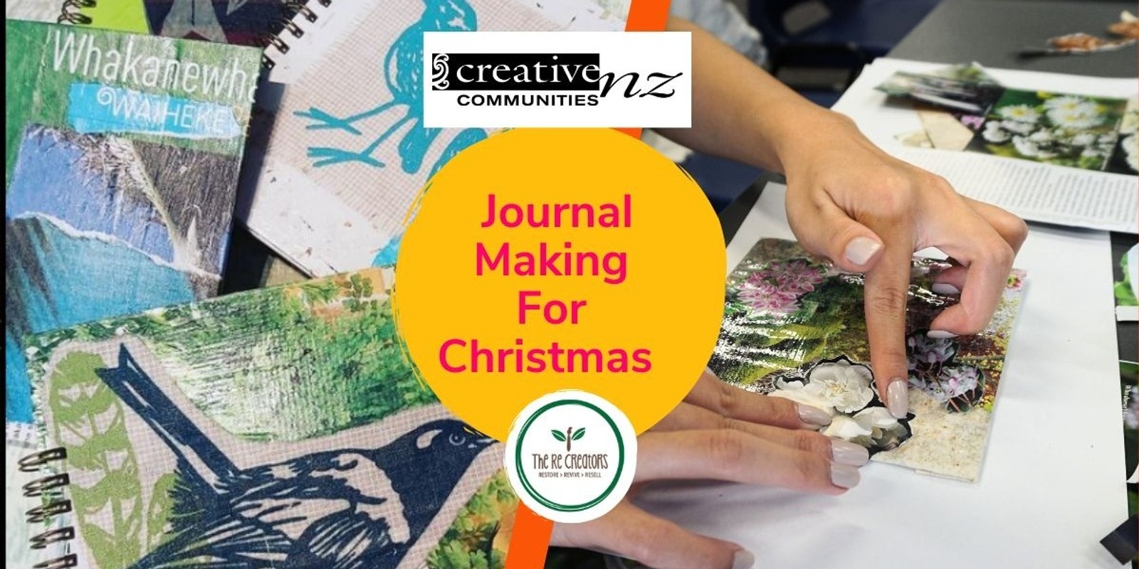 Banner image for Journal Making for Christmas, Waitomo District Library, Wednesday 11 December, 12pm-2pm