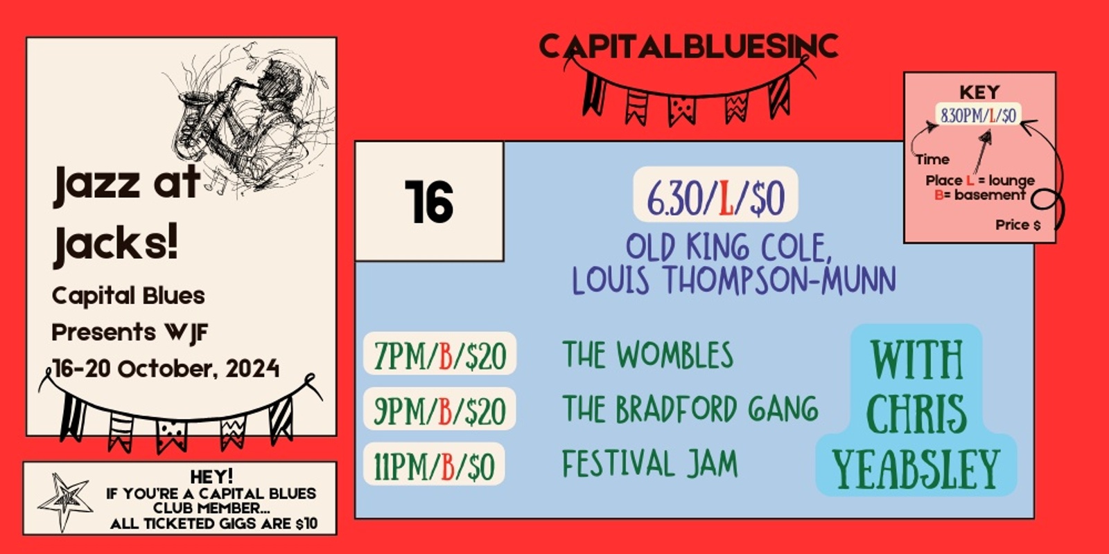 Banner image for Capital Blues Inc WJF Wednesday Pass