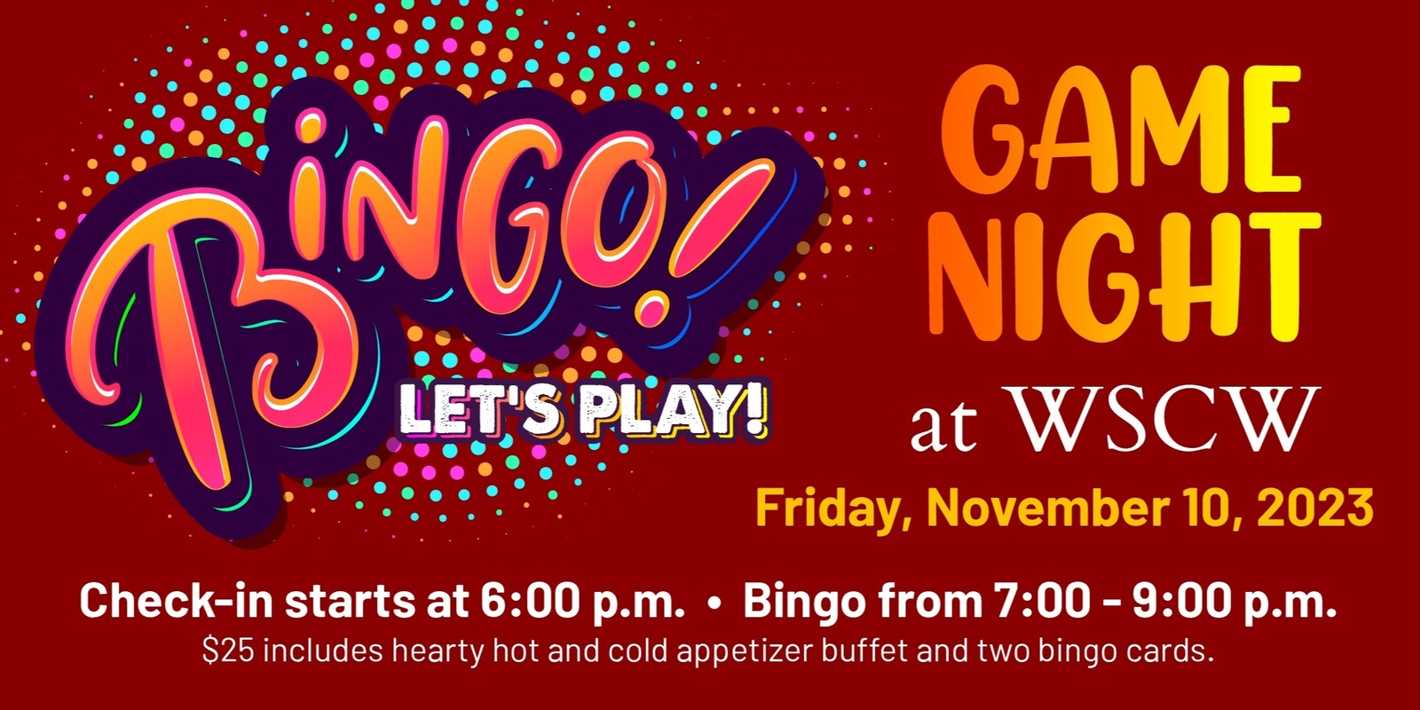 Banner image for Game Night - Let's Play Bingo! November 10