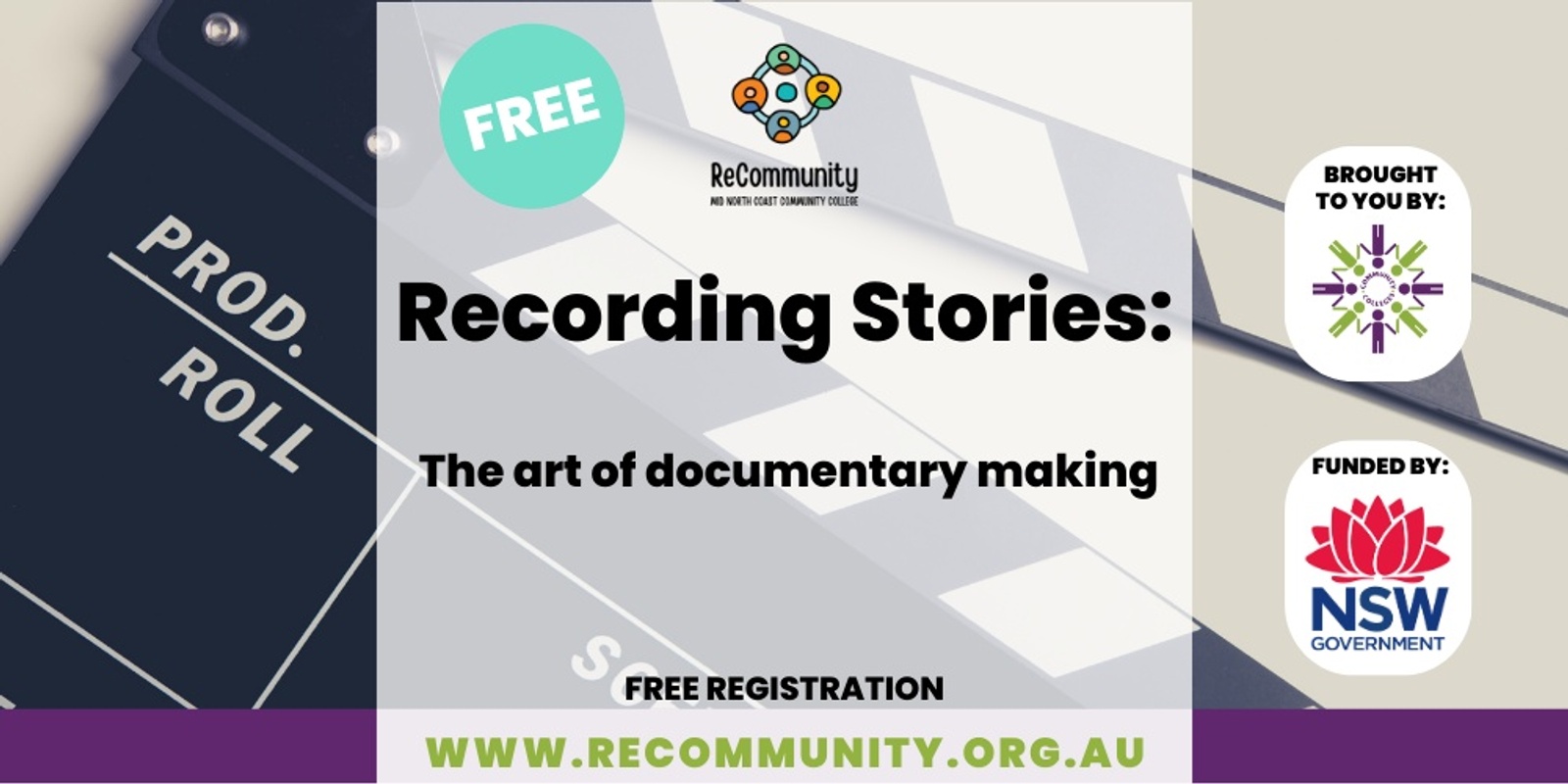 Banner image for Recording Stories - The art of documentary making - Youth 13 -1 8| TAREE