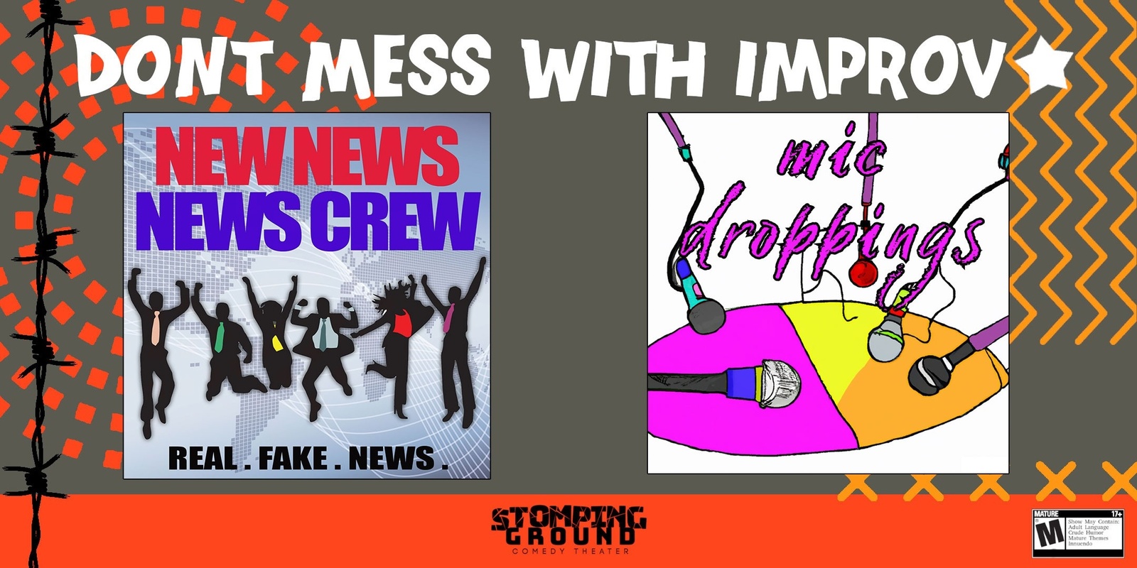 Banner image for Don't Mess with Improv featuring Mic Droppings & New News News Crew