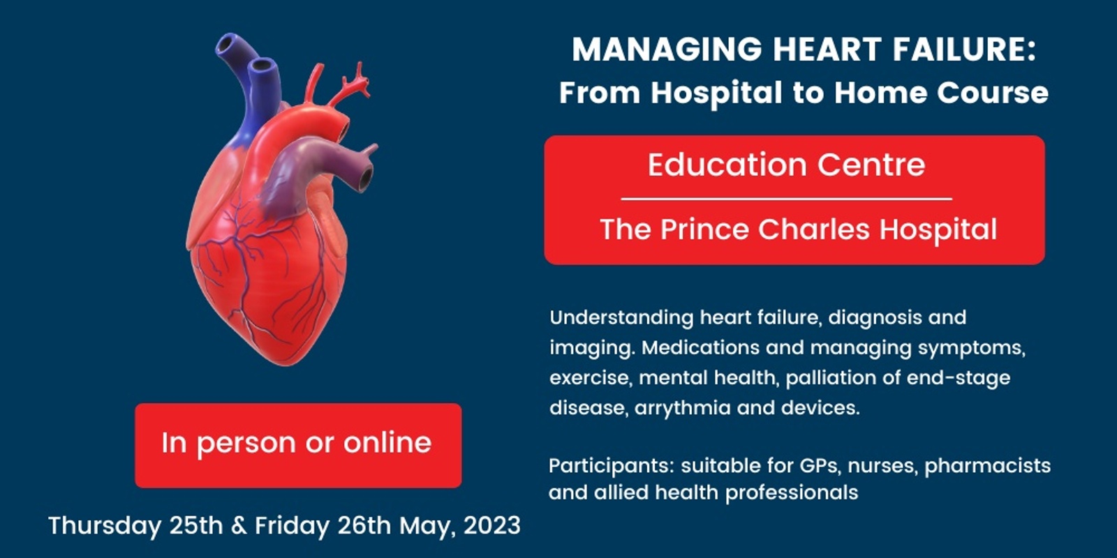 Banner image for 2023 Managing Heart Failure: From Hospital to Home Course