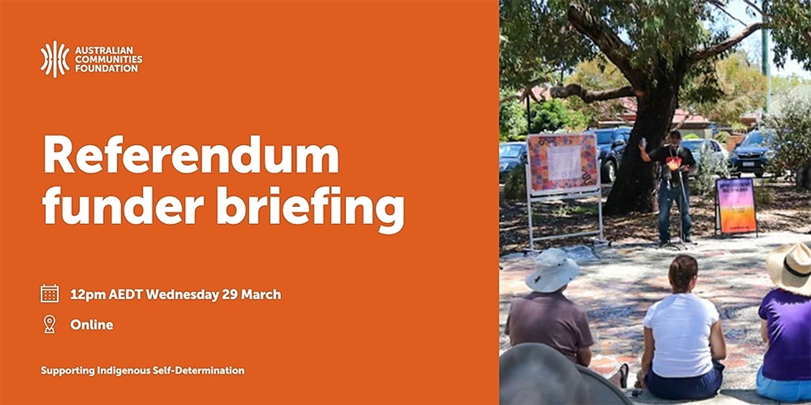 Banner image for Referendum funder briefing with First Nations Advisory Group