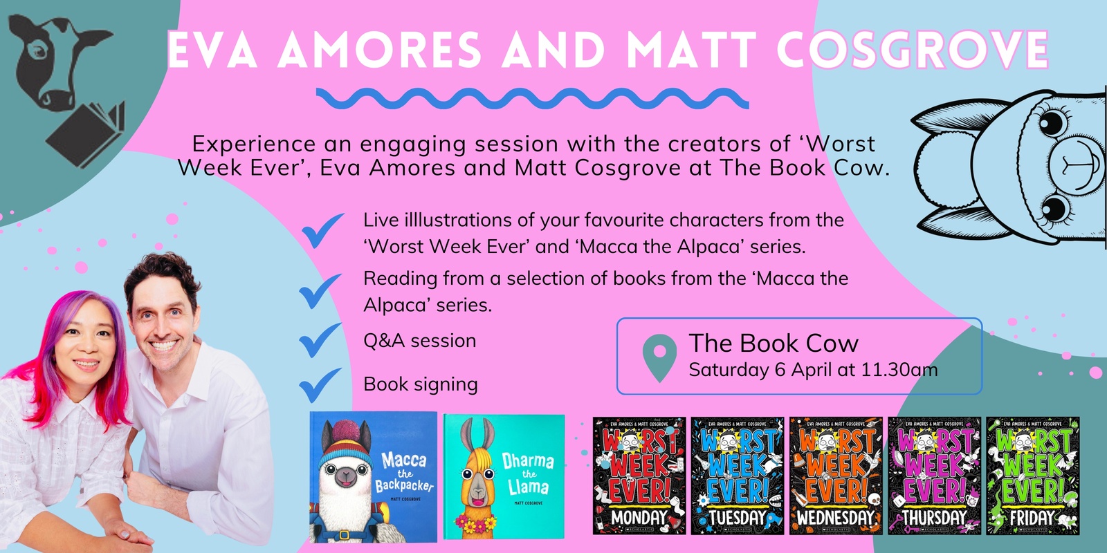 Banner image for Meet The Authors - Worst Week Ever Creators: Eva Amores and Matt Cosgrove