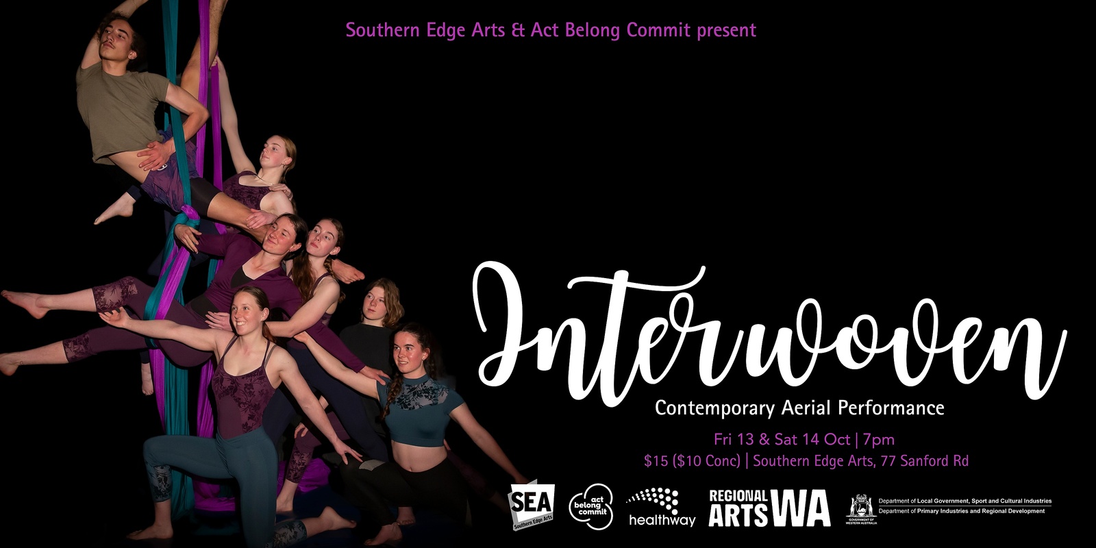 Banner image for Interwoven - Aerial Performance by Southern Edge Arts