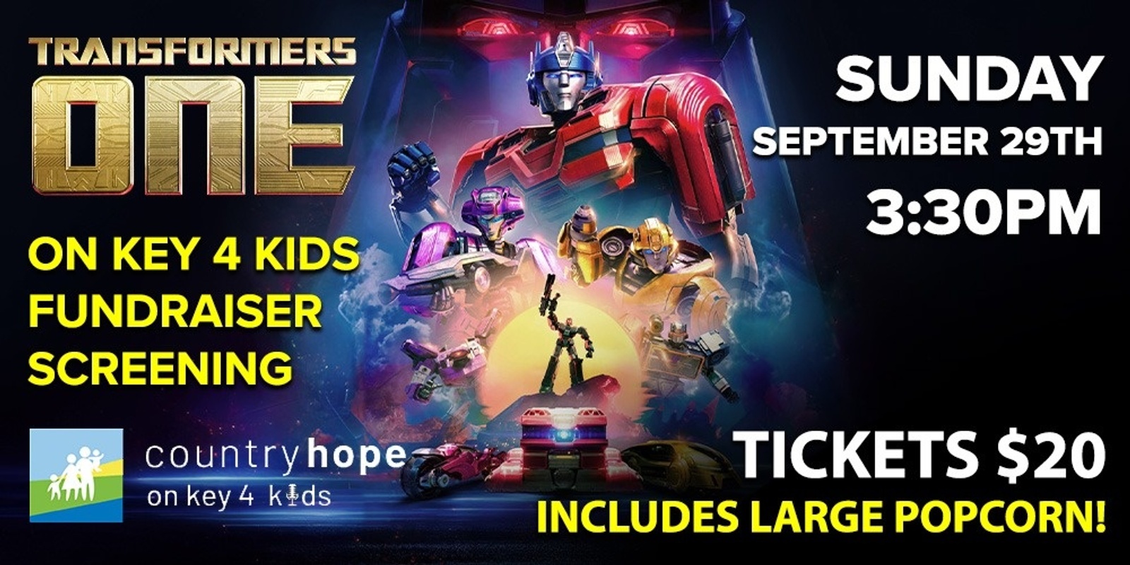 Banner image for Transformers One - On Key 4 Kids Rmax Fundraiser Screening