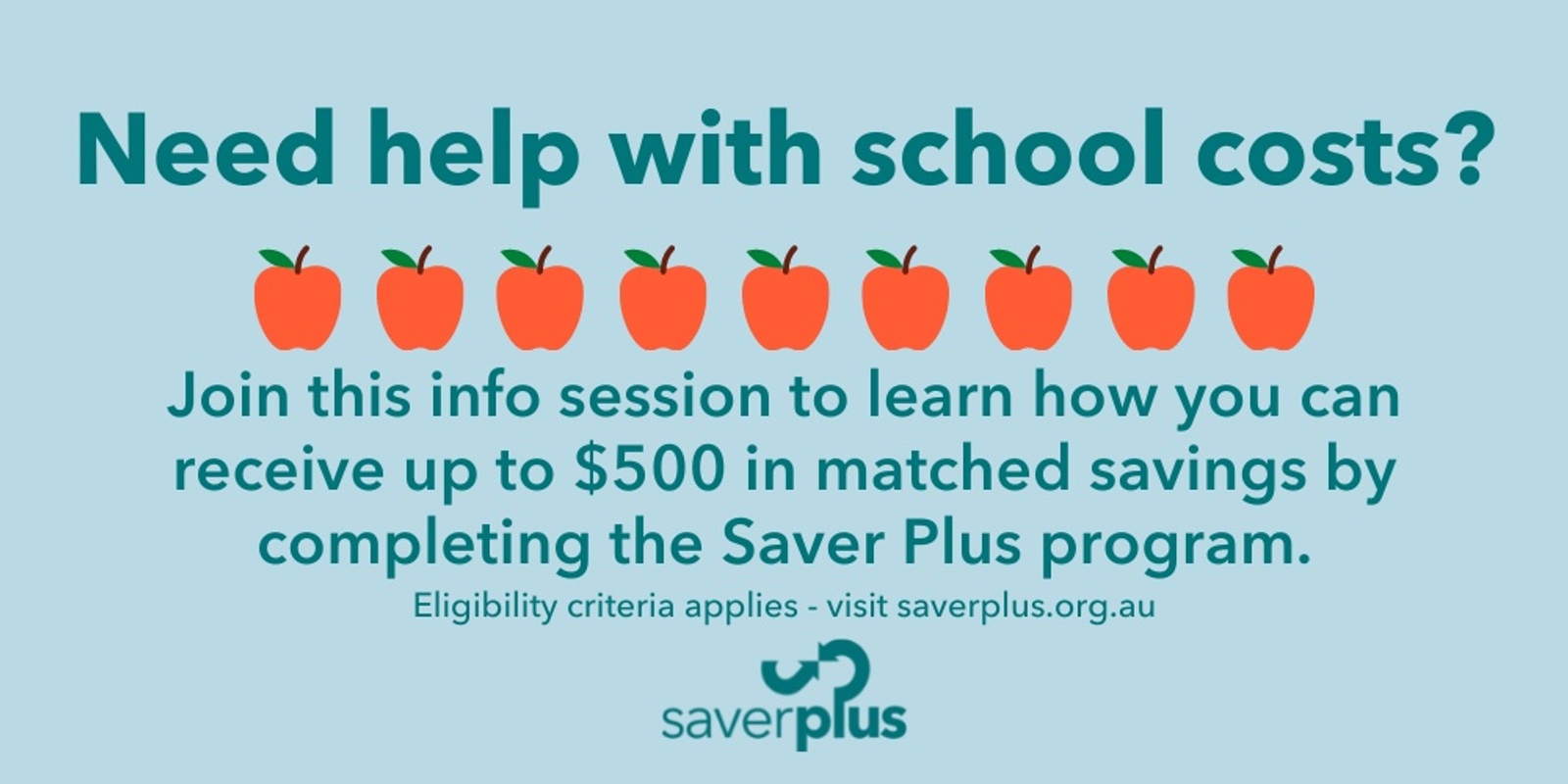 Banner image for Free Online Info Session - Saver Plus