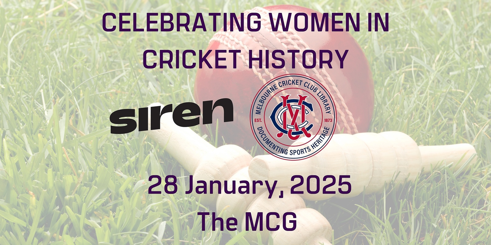 Banner image for Women in Cricket History Workshop