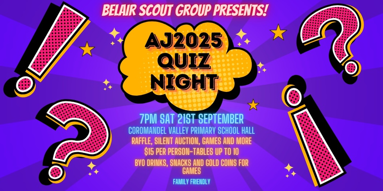 Banner image for Belair Scout Group AJ2025 Quiz Night