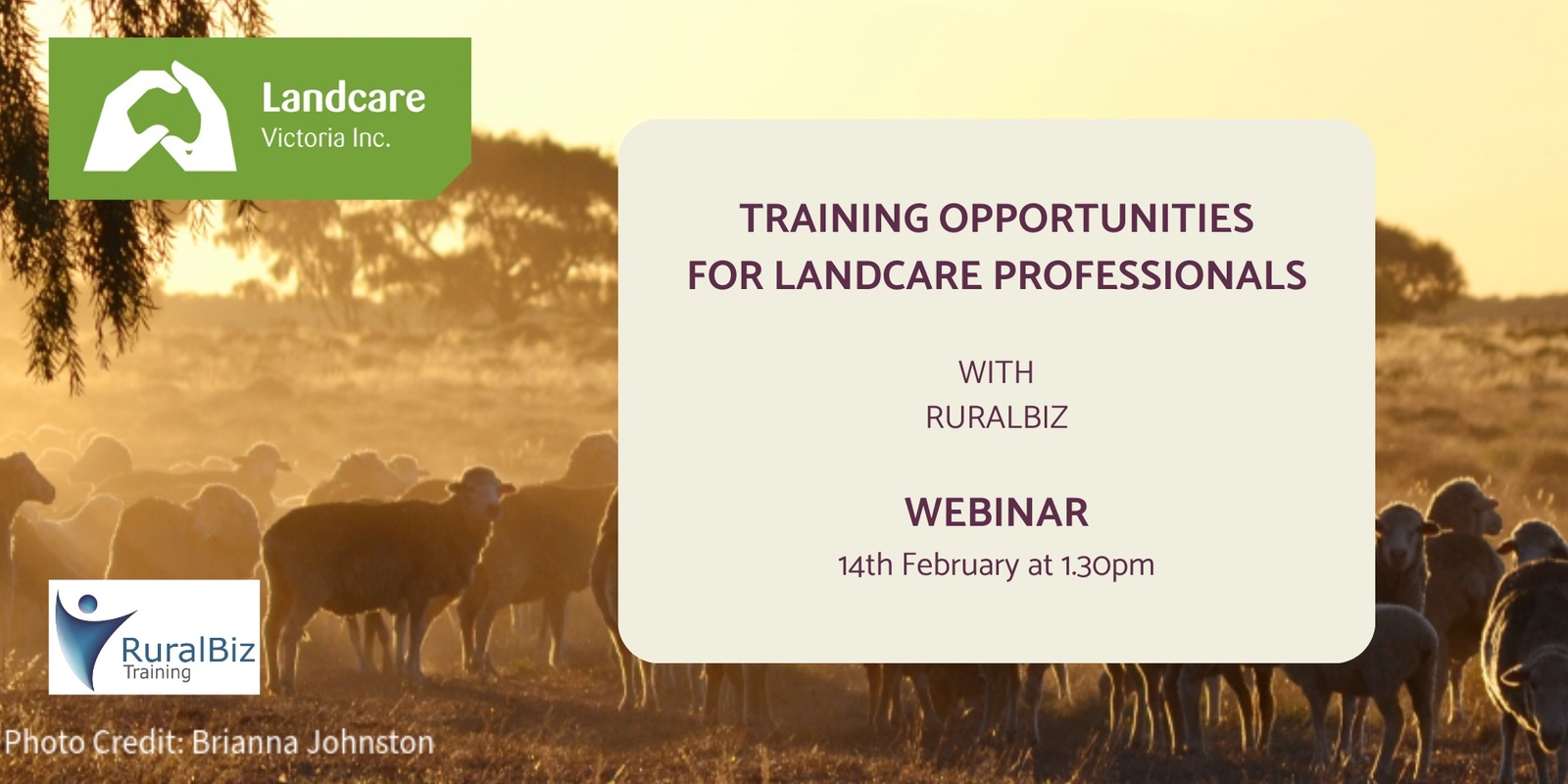 Banner image for WEBINAR: Training Opportunities for Landcare Professionals with RuralBiz