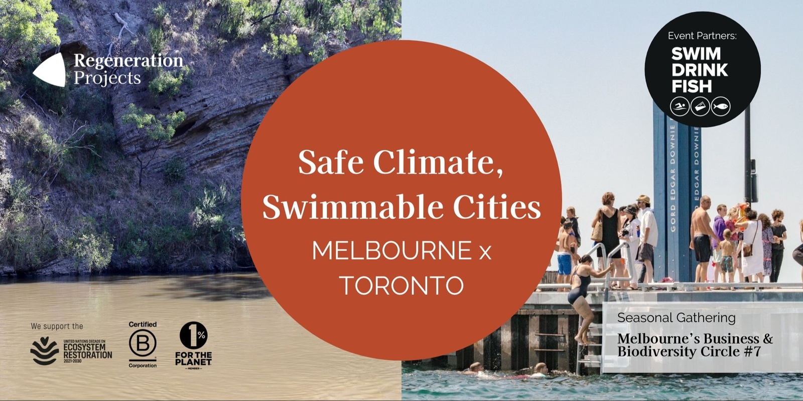 Banner image for Safe Climate, Swimmable Cities - A Melbourne & Toronto knowledge exchange