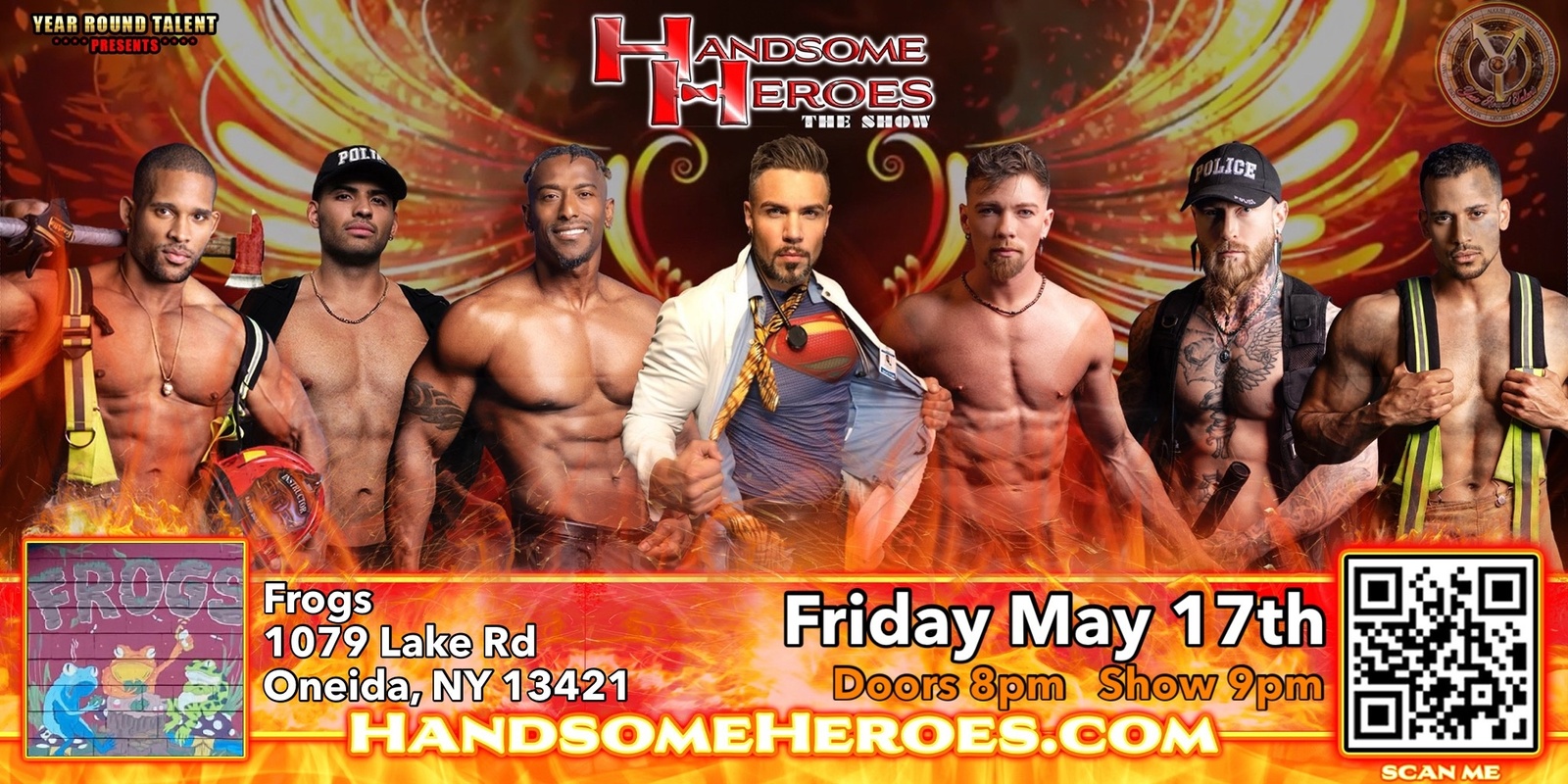 Banner image for Oneida, NY - Handsome Heroes: The Show "The Best Ladies' Night of All Time!!"
