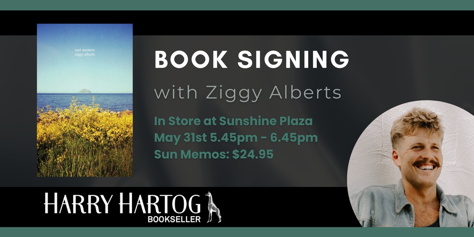 Banner image for Book Signing: Sun Memos with Ziggy Alberts