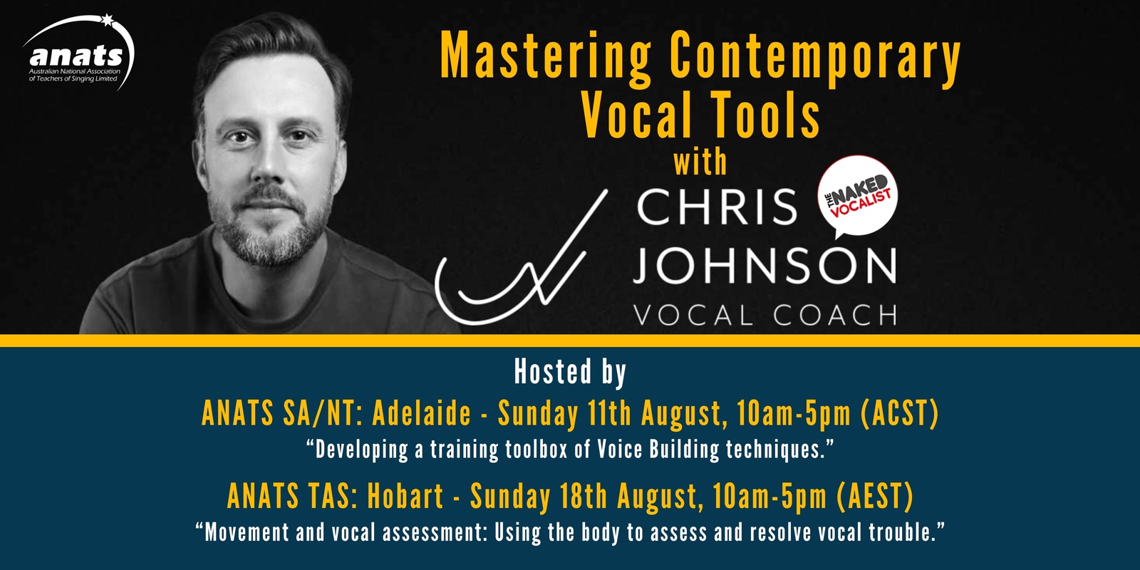 Banner image for Mastering Contemporary Vocal Tools with Chris Johnson