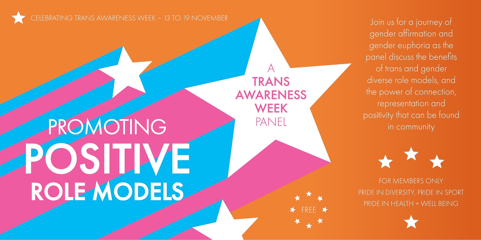 Banner image for Promoting Positive Role Models - A Trans Awareness Week Panel