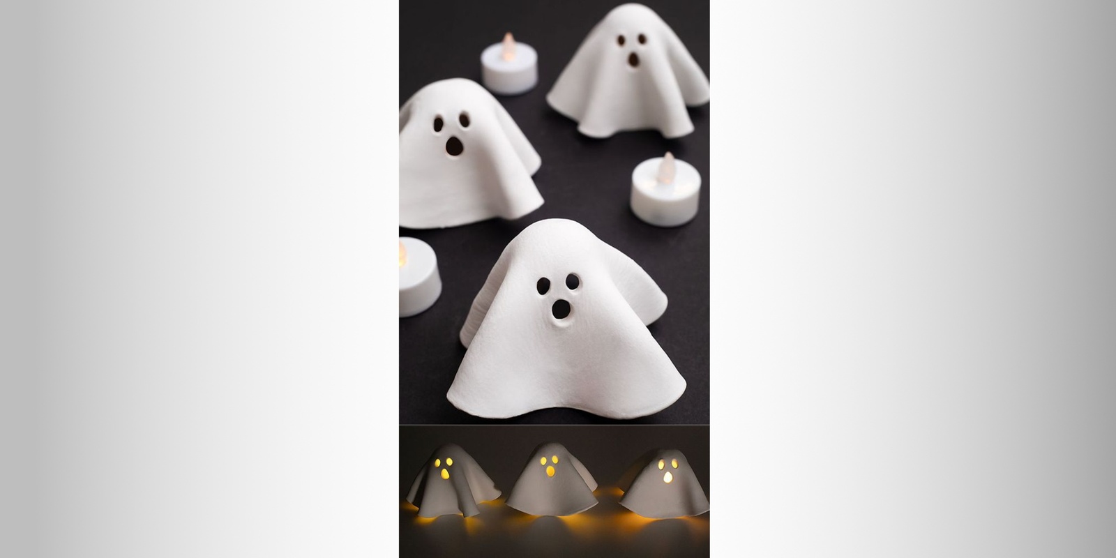 Banner image for Clay Ghost Tea Light Candle Holders