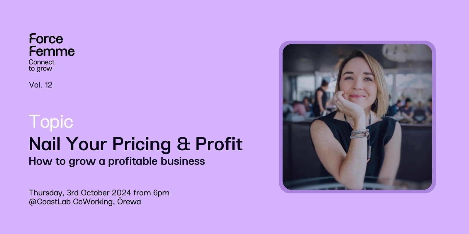 Banner image for FF Vol. 12 - Nail your Pricing & Profit I A conversation w/ Natalie Coombe