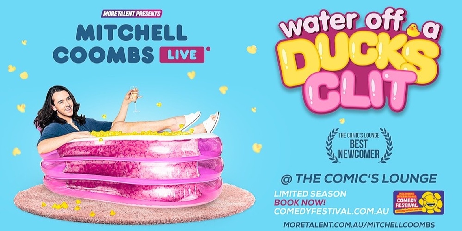 Banner image for Mitchell Coombs: Water Off A Duck's Clit