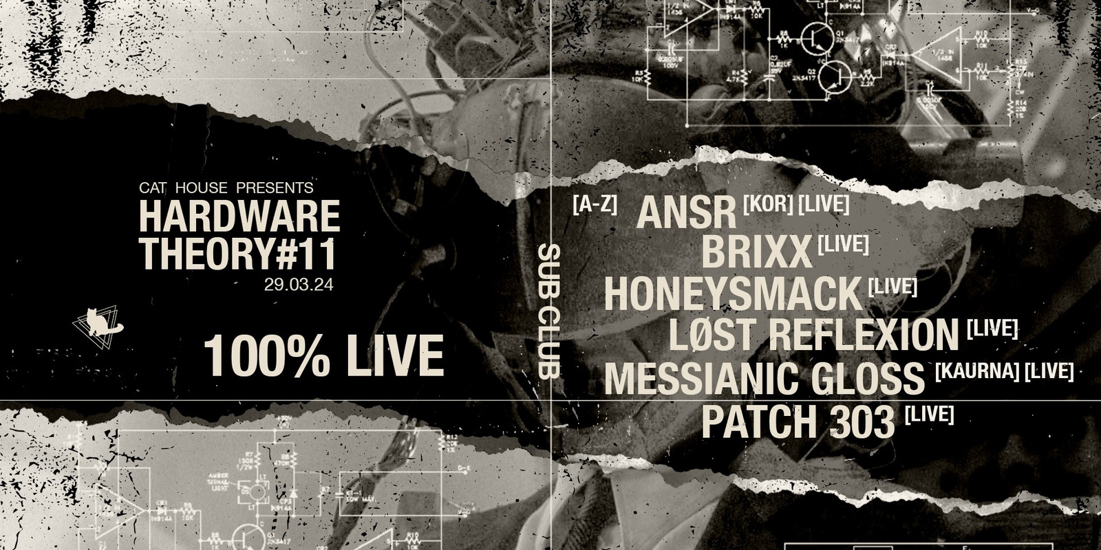 Banner image for Hardware Theory #11 - 100% LIVE w/ ANSR (KOR) + HONEYSMACK + MESSIANIC GLOSS (KAURNA) + more