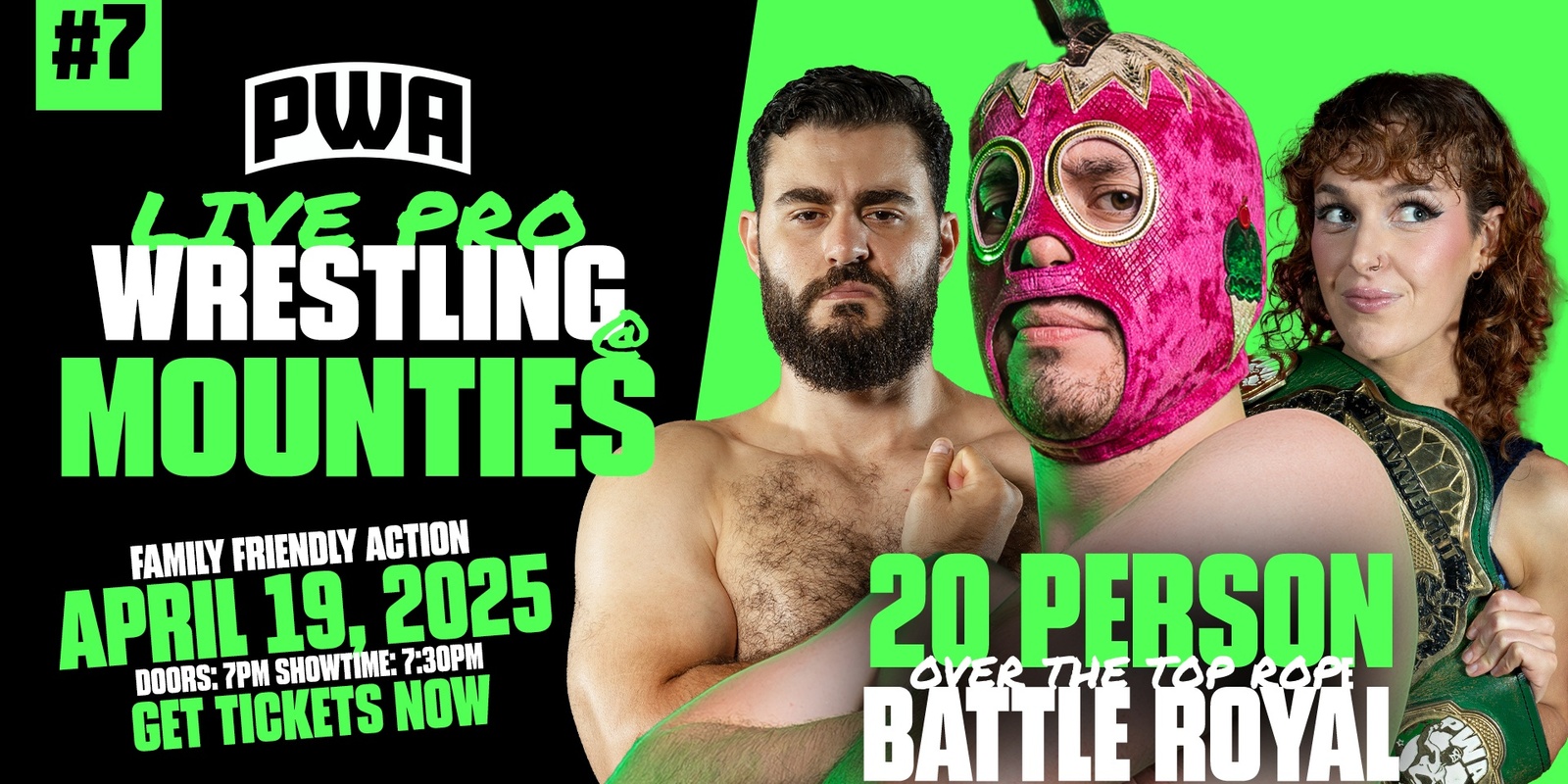 Banner image for PWA Live Pro Wrestling @ Mounties #7