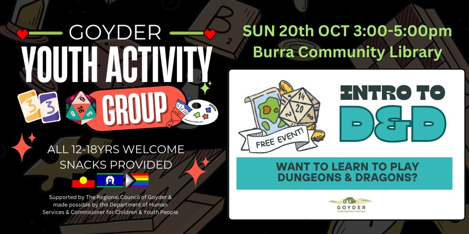 Banner image for Goyder Youth Activity Group - Burra - Intro to D&D