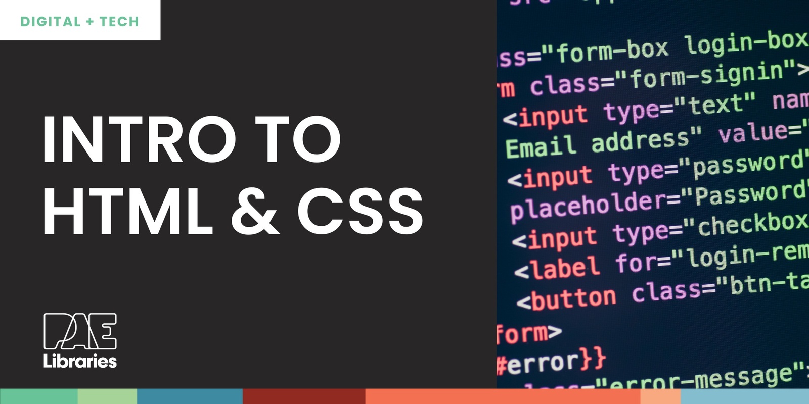 Banner image for Intro to HTML and CSS Coding