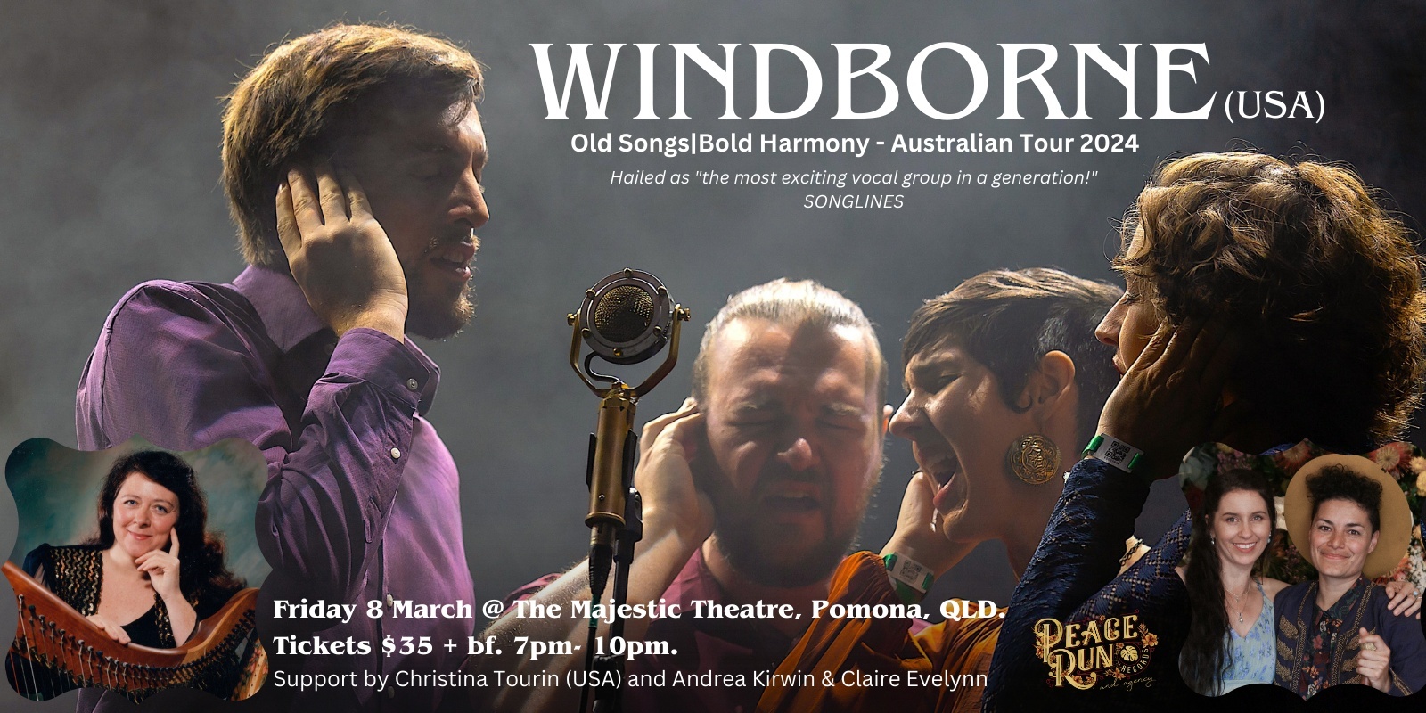 Banner image for Windborne (USA) supported by Christina Tourin (USA), Andrea Kirwin & Claire Evelynn - Majestic Theatre, Pomona