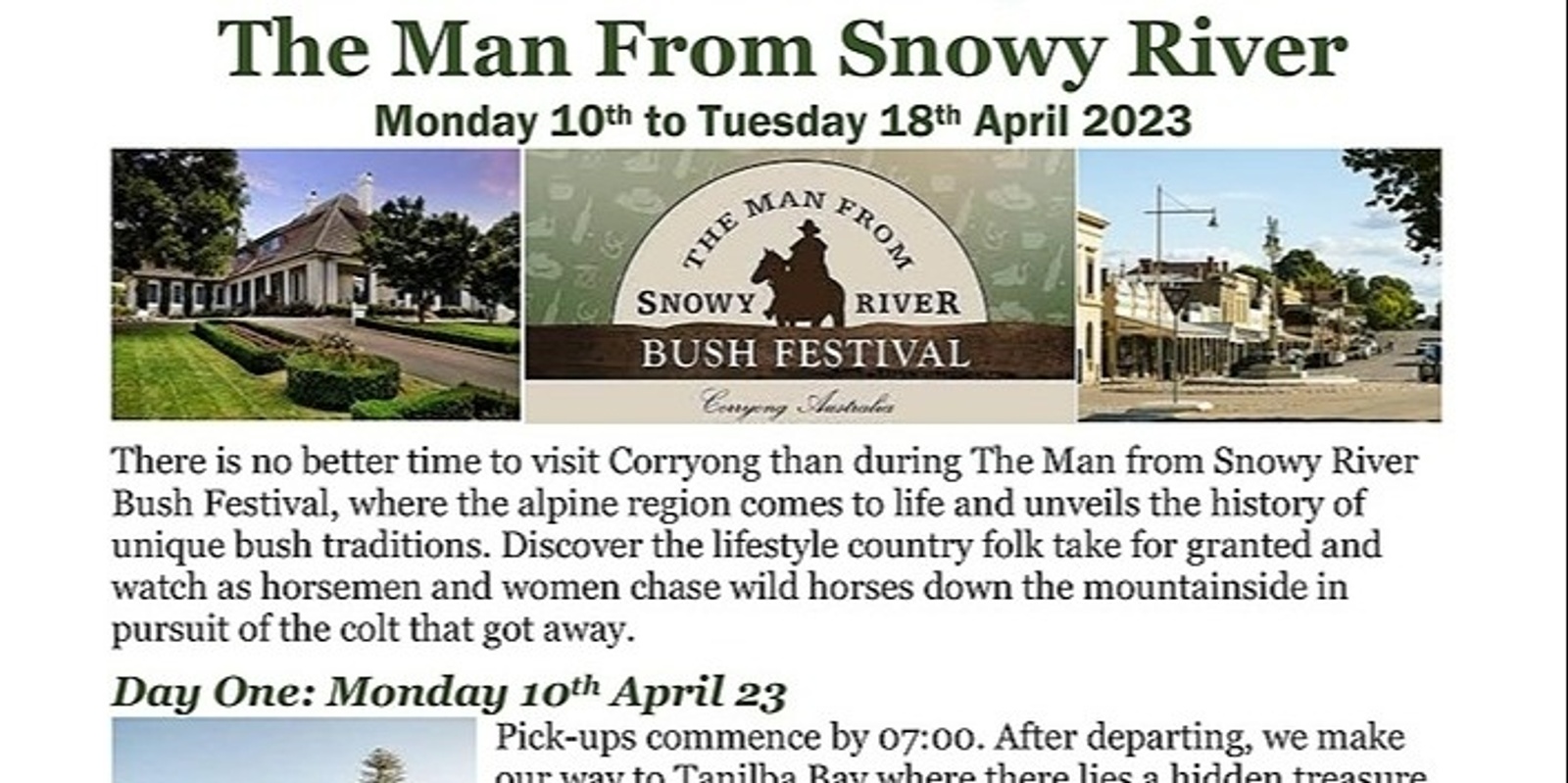 The Man From Snowy River Festival Humanitix