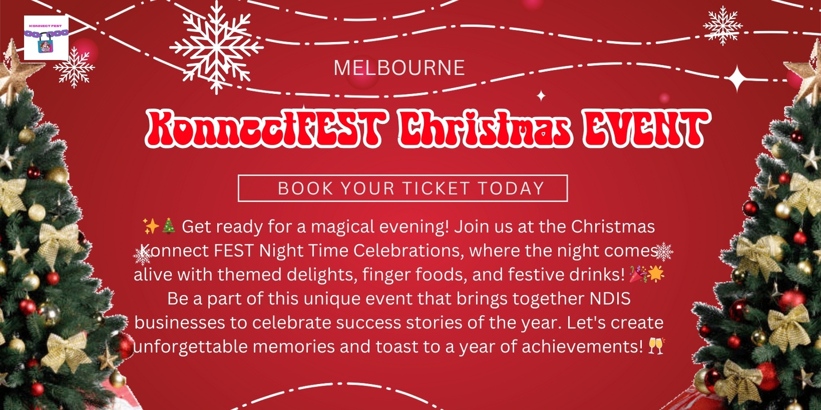 Banner image for Christmas Konnect FEST NDIS Night Networking Event - Melbourne - Mount Waverley 