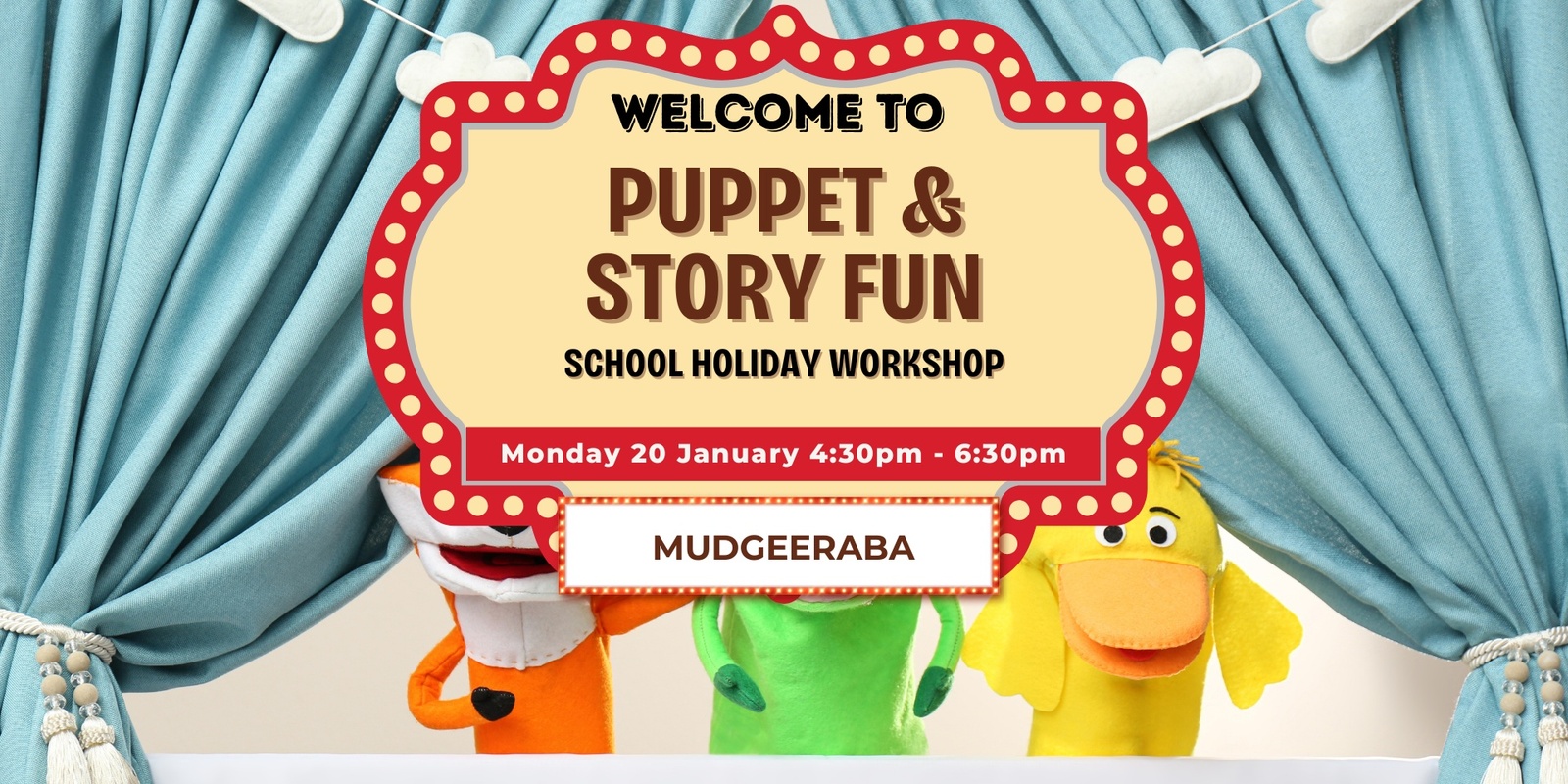 Banner image for Puppet Play & Story Magic (Mudgeeraba)