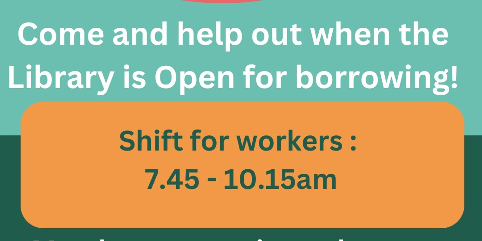 Banner image for Tuesday Shift Assistance