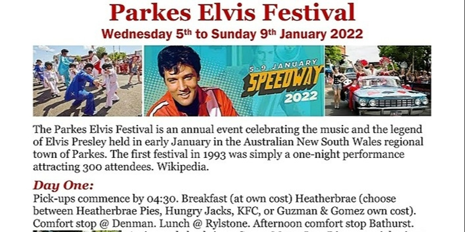 Banner image for Parkes Elvis Festival 2022