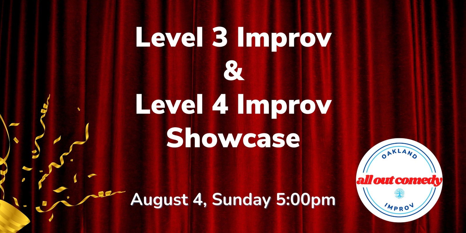 Banner image for Level 3 Improv & Level 4 Improv Showcase