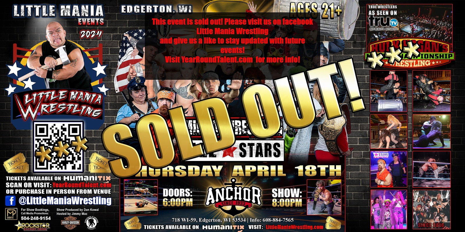 Banner image for Edgerton, WI -- Micro-Wrestling All * Stars: Little Mania Rips Through the Ring!