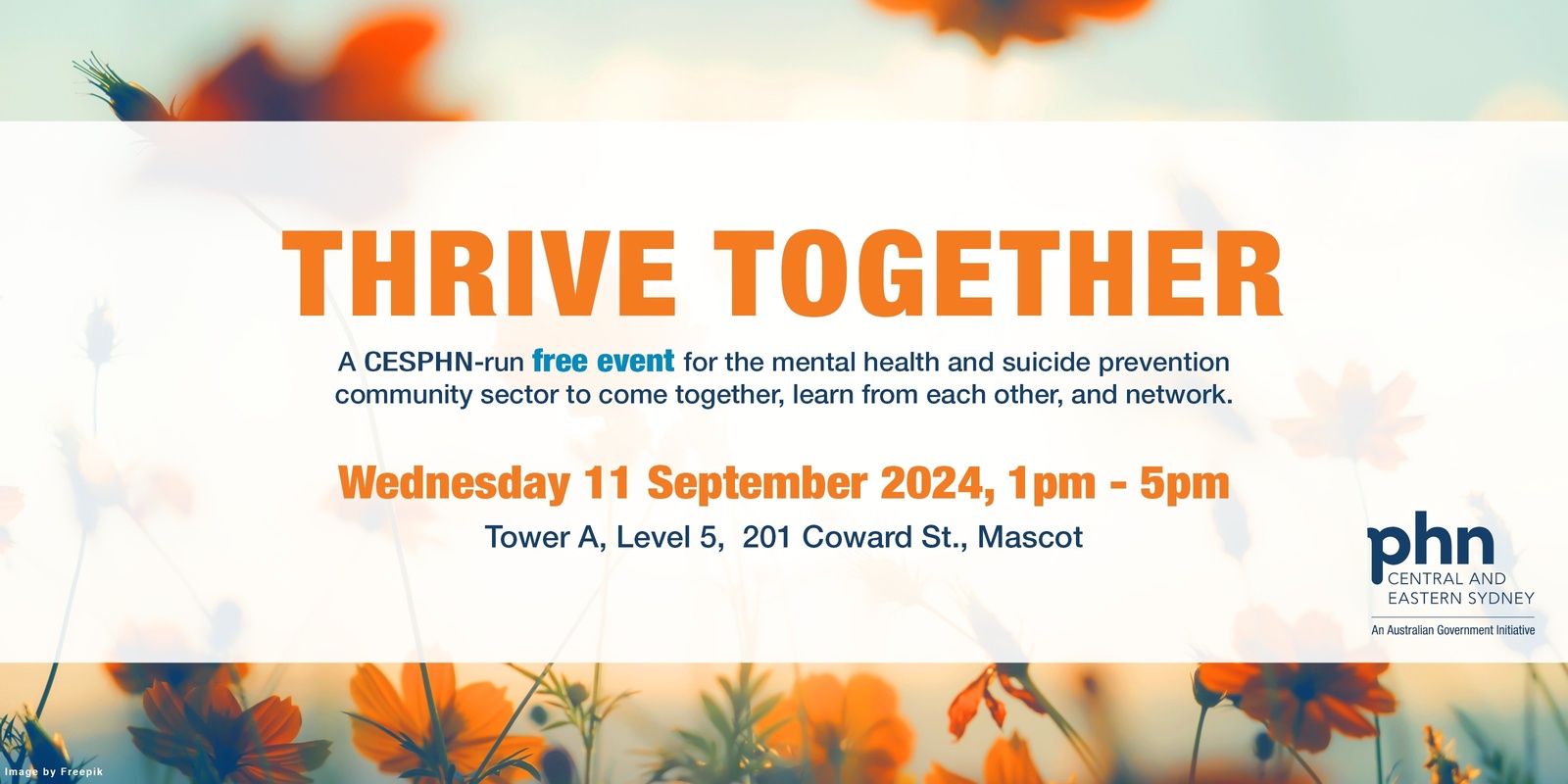 Banner image for Thrive Together - CESPHN Mental Health Forum