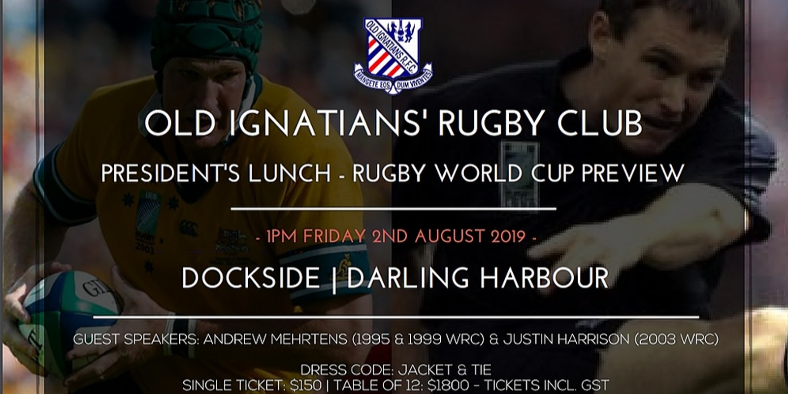 Old Ignatians' Rugby - President's Lunch | Humanitix