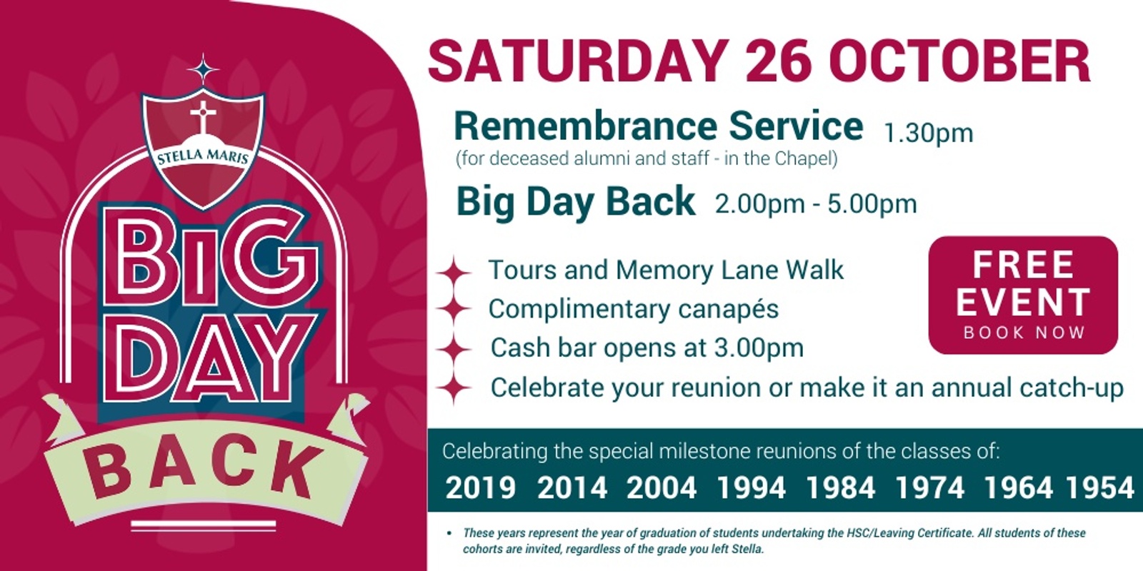 Banner image for Big Day Back 2024 and Remembrance Service