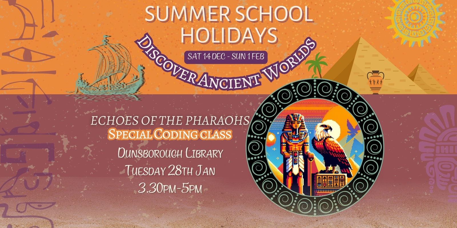 Banner image for Echoes of the Pharoah's -  Coding Class @ Dunsborough Library