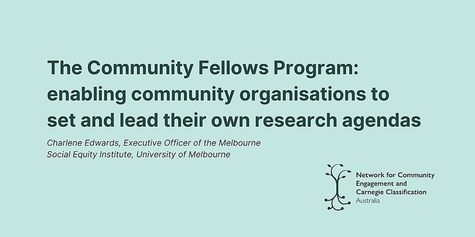 Banner image for The Community Fellows Program: enabling community organisations to set and lead their own research agendas