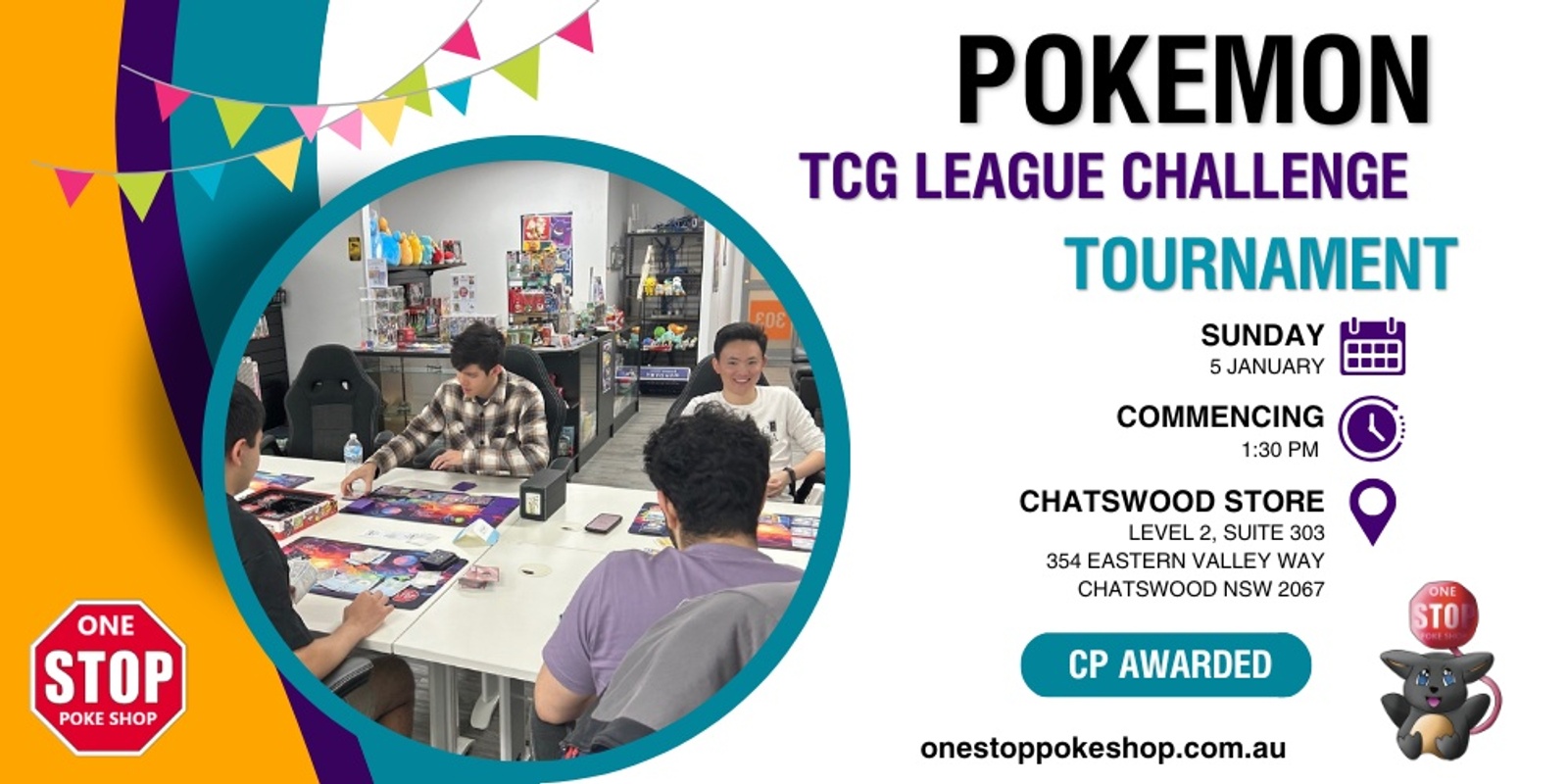 Banner image for Onestoppokeshop Pokemon TCG League Challenge - January 2025