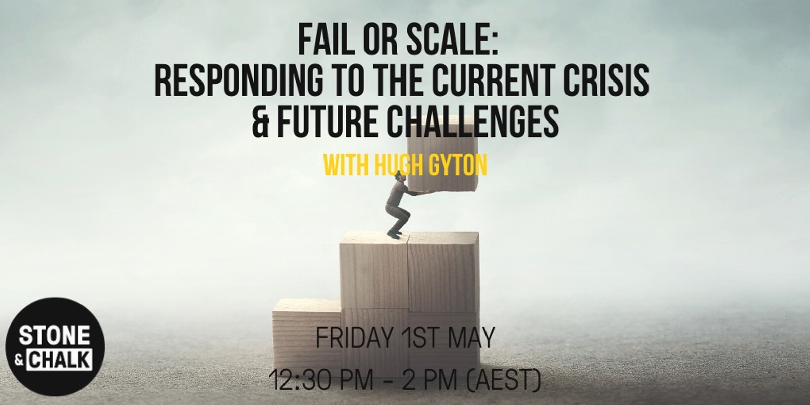 Banner image for Stone & Chalk Presents - Fail or Scale: Responding to the current crisis and future challenges